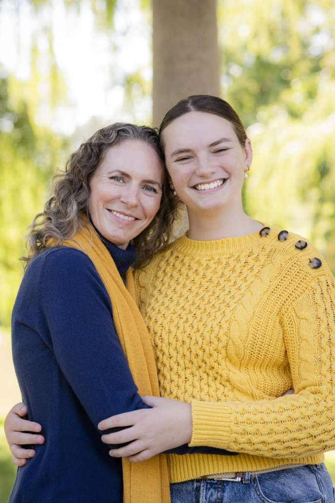 photo of a high school senior and her mom